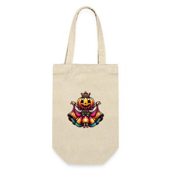 Halloween pumpkin princess with colorful dress - Gift Bag for Bottles - nature - Front