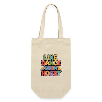 Line Dance mein Hobby - Geschenkbeutel für Flaschen - Natur - Vorne