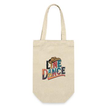 Line Dance mein Hobby - meine Passion - mein Ding - Geschenkbeutel für Flaschen - Natur - Vorne