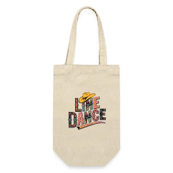 Line Dance mein Hobby - meine Passion - mein Ding - Geschenkbeutel für Flaschen - Natur - Vorne