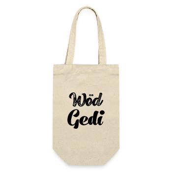 Wöd Gedi Bester Gedi sein Patenonkel fragen Taufe - Geschenkbeutel für Flaschen - Natur - Vorne