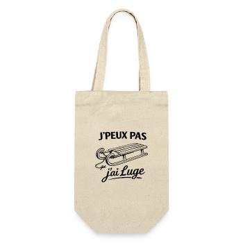 Je peux pas j’ai luge – Humour sport d’hiver neige - Sac à bouteille - nature - Devant