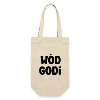 Wöd Godi beste Godi Taufpatin Österreich Taufe - Geschenkbeutel für Flaschen - Natur - Vorne