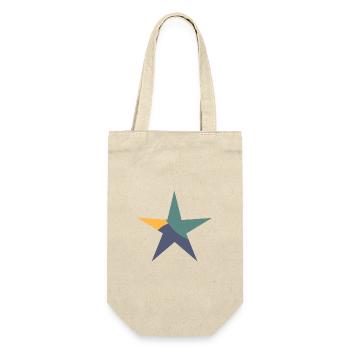 ETOILE. ETOILES. STAR. FÊTE. ANNIVERSAIRE. NOËL - Sac à bouteille - nature - Devant