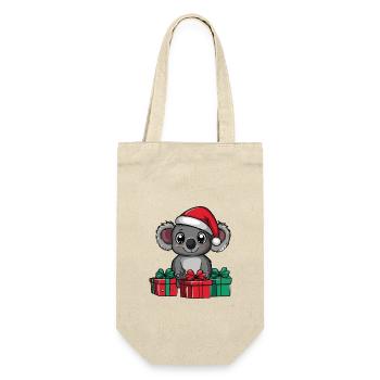 Koala Weihnachten Geschenke - Geschenkbeutel für Flaschen - Natur - Vorne