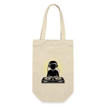 DJ Party Turntables - Gift Bag for Bottles - nature - Front