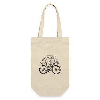 Vélo urbain dans un cercle à roues dentées - Sac à bouteille - nature - Devant