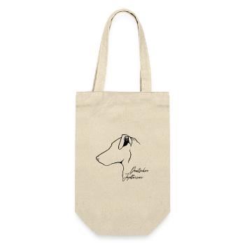 Deutscher Jagdterrier Profil Hunde Hund Wilsigns - Geschenkbeutel für Flaschen - Natur - Vorne