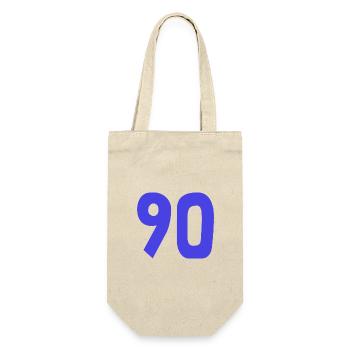 90. 90 JAHRE. 90-JÄHRIGES JUBILÄUM. 90-JÄHRIGES JUBILÄUM. - Geschenkbeutel für Flaschen - Natur - Vorne