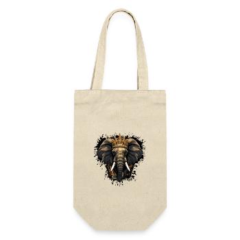 Elephant Head Portrait Crown - Gift Bag for Bottles - nature - Front