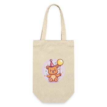 Bear Birthday Comic - Gift Bag for Bottles - nature - Front