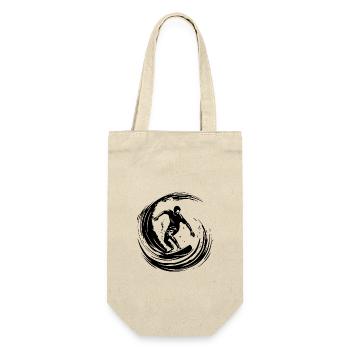 Silhouette de surfeur - Sac à bouteille - nature - Devant