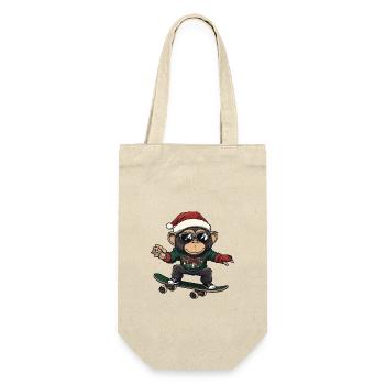 Monkey Christmas Funny - Gift Bag for Bottles - nature - Front