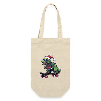 Dinosaure stégosaure Noël drôle - Sac à bouteille - nature - Devant