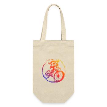 Mountain Bike Bicycle Silhouette Colorful - Gift Bag for Bottles - nature - Front