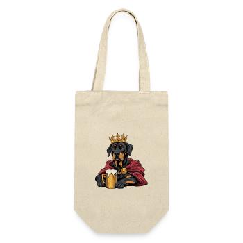 Doberman chien bière drôle - Sac à bouteille - nature - Devant