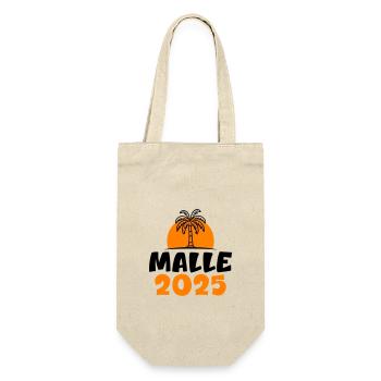 Malle 2025 - Geschenkbeutel für Flaschen - Natur - Vorne