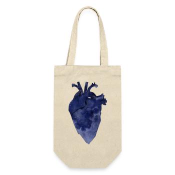 Heart - Gift Bag for Bottles - nature - Front