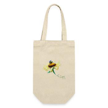 Bee Happy Summer Motif Bee Flower - Gift Bag for Bottles - nature - Front