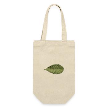 Leaf Structure Olive Green Pattern - Gift Bag for Bottles - nature - Front