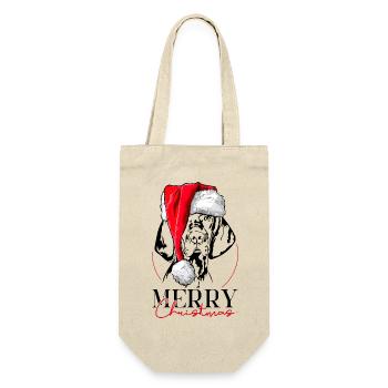Santa Magyar Vizsla Merry Christmas Dogs Wilsigns - Gift Bag for Bottles - nature - Front