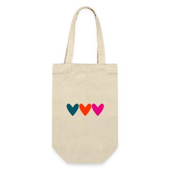 VALENTINSTAG. Junggesellinnenabschied. ICH LIEBE DICH. ICH LIEBE DICH. LIEBE - Geschenkbeutel für Flaschen - Natur - Vorne