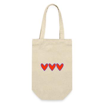 MOM. MOTHER'S DAY. HEART. FEAST. HAPPY BIRTHDAY - Gift Bag for Bottles - nature - Front