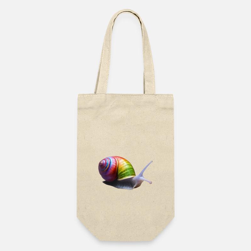 Bunte Schnecke 2 - Geschenkbeutel für Flaschen - Natur