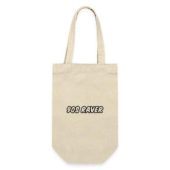 90er Jahre Raver Design. - Geschenkbeutel für Flaschen - Natur - Vorne