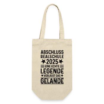Realschule Abschluss 2025 Legende verlässt Gelände - Geschenkbeutel für Flaschen - Natur - Vorne