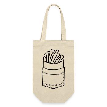 Shirt bag French fries - Gift Bag for Bottles - nature - Front