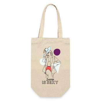 Bold Woman - Geschenkbeutel für Flaschen - Natur - Vorne