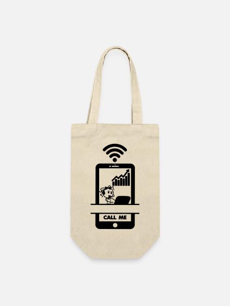 Unternehmensergebnisse steigen? Mit Stickgirl - Geschenkbeutel für Flaschen - Natur