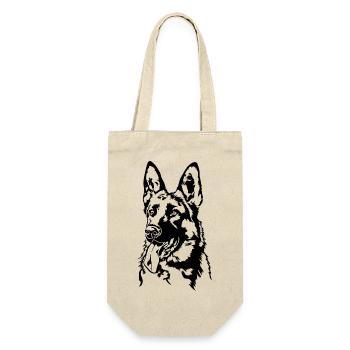 German Shepherd Dogs Portrait Dog Wilsigns - Gift Bag for Bottles - nature - Front
