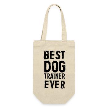 Hund Dog - Geschenkbeutel für Flaschen - Natur - Vorne