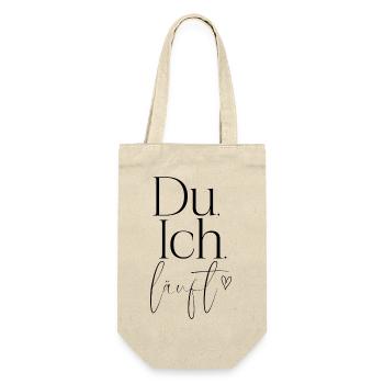 Du ich läuft - Geschenkbeutel für Flaschen - Natur - Vorne