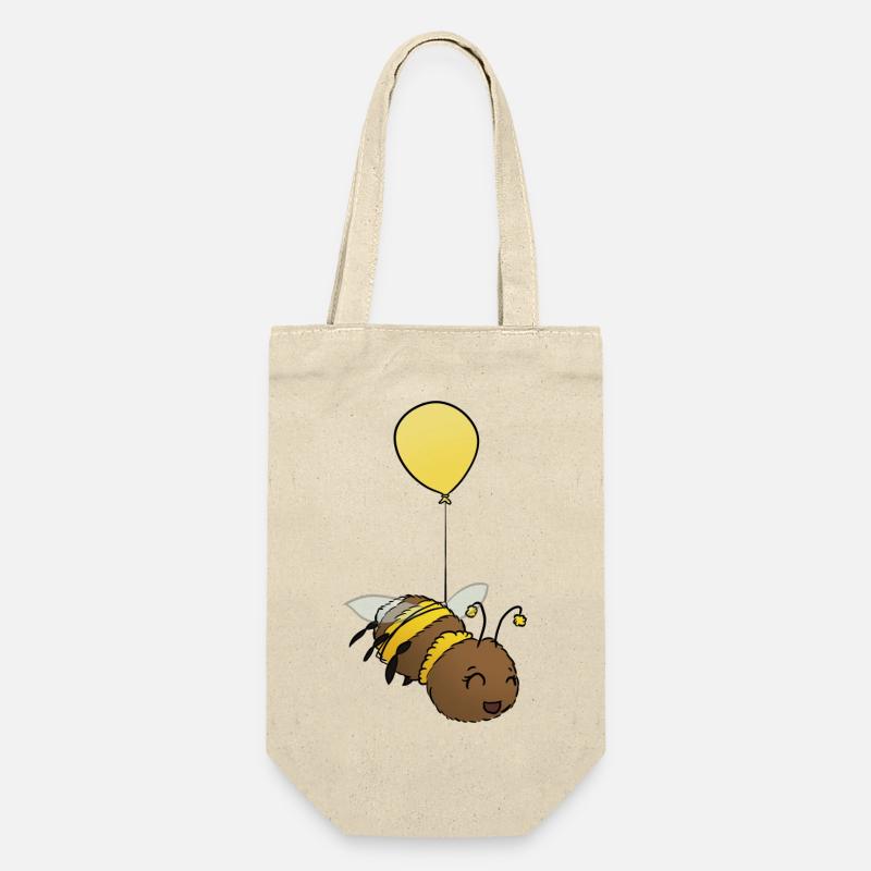 Hummel fliegend - Geschenkbeutel für Flaschen - Natur