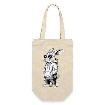Cool Lapin de Pâques Lapin Cadeau de Joyeuses Pâques - Sac à bouteille - nature - Devant