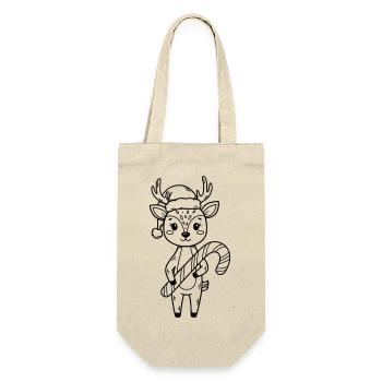 Mignonne dessin animé de Faon de Noël - Sac à bouteille - nature - Devant