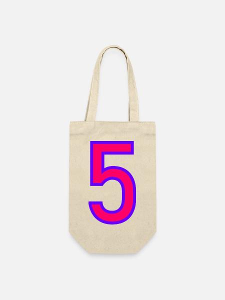 5. JUBILÄUM. 5 JAHRE. 5. JUBILÄUM. KIND - Geschenkbeutel für Flaschen - Natur