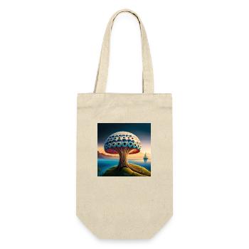 Mushroom comic - Geschenkbeutel für Flaschen - Natur - Vorne
