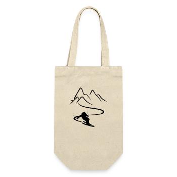 Ski ski ski motif pour skieurs - Sac à bouteille - nature - Devant