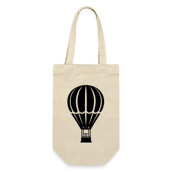 Luftballon - Geschenkbeutel für Flaschen - Natur - Vorne