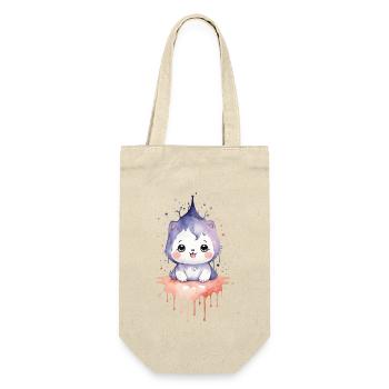 Charmantes Aquarell Kawaii Tier - Geschenkbeutel für Flaschen - Natur - Vorne