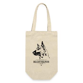 Proud Belgian Malinois Mom Hunde Hund Wilsigns - Geschenkbeutel für Flaschen - Natur - Vorne
