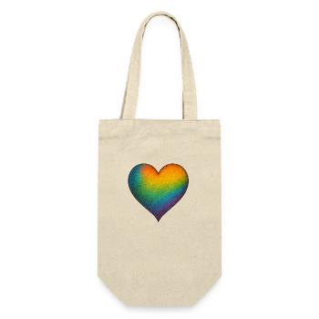 Rainbow Heart – L’amour dans toutes les couleurs - Sac à bouteille - nature - Devant