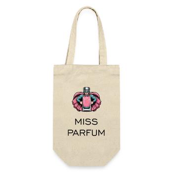 Miss Parfum - Superheldin - Geschenkbeutel für Flaschen - Natur - Vorne