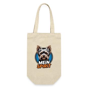Yorkie Yorkshire Terrier mein Spirit Seelenhund - Geschenkbeutel für Flaschen - Natur - Vorne