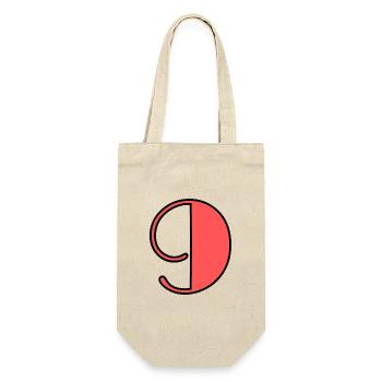 9 ANS. 9e ANNIVERSAIRE. ANNIVERSAIRE 9 ANS. 9 - Sac à bouteille - nature - Devant