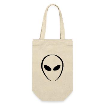 Aliens Alien Head - Gift Bag for Bottles - nature - Front